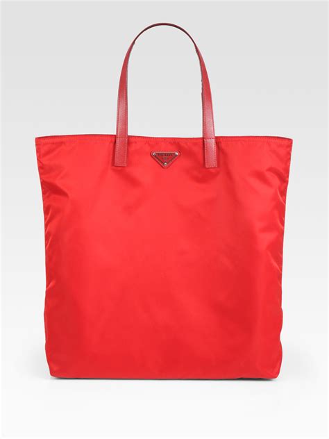 Prada Red Nylon Convertible Zip Tote QNB1A521RB001 .